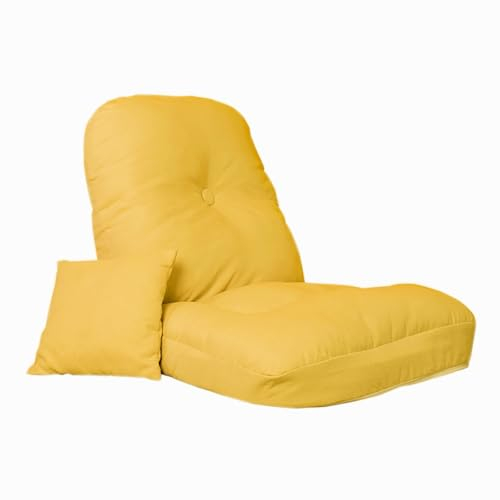 Bodenstuhl, verstellbares, vollständig zusammenklappbares Lazy Sofa, gepolsterter Couch-Liegestuhl mit Rückenstütze zum Lesen im Wohnzimmer auf dem Balkon, Keine Montage erforderlich (Farbe: