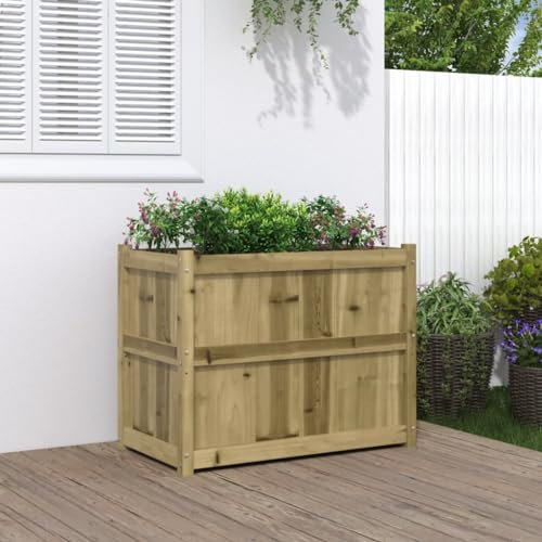 LLEZKBR Home & Garden Item-Garden Pflanzgefäß 90x50x70 cm imprägniertes Holz Kiefer