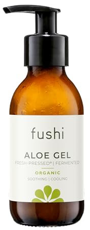 Fushi Organic Aloe Vera Gel for Face with Fermented Aloe & Frankincense - 150ml Cooling & Soothing Natural Skincare - Hydrating Face Moisturiser with Deep Sea Minerals for Acne, Burns & Redness