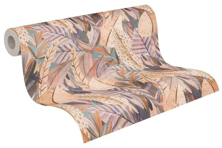 livingwalls Anna D'Andrea papier peint intissé Floral 10,05 m x 0,53 m - marron, bleu, beige, multicolore - papier peint jungle - 782202