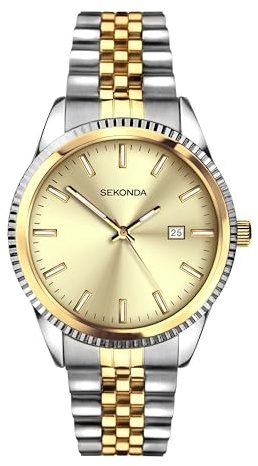 Sekonda Classic Men's 40mm King Watch in Two Tone with Stainless Steel Bracelet & Champagne Dial