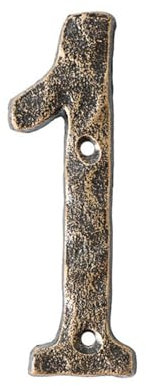 Numeri civici da 5,5 pollici con viti - Numero di porta moderno in metallo, numeri civici in bronzo di ghisa, cartello indirizzo, per esterno, cassetta delle lettere, appartamento, giardino(1)