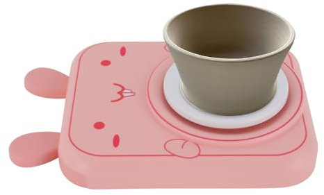 Töpferset für Kinder, Töpferscheibe Elektrisch für Kinder, Mini Töpferscheibe mit Töpferton, Diamant Aufkleber, DIY Bastelset Geschenke für Anfänger, ab 6 Jahren (Kaninchen)