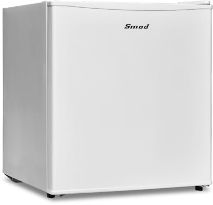 Smad Mini Frigo, 48L, Mini Réfrigérateur, Réfrigérateur Table, Petit Frigo, avec Porte Réversible, 0-10℃, MiniBar pour Chambre Bureau Hôtel Salon, Blanc