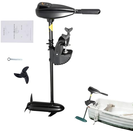 12V 80LBS Elektro Außenborder, Elektromotor Boot mit Batterieanzeige, Elektro Trolling Motor Boat Motor, 1900r/min