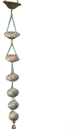 Catena da pioggia decorativa in metallo per esterni, con design creativo a vento, materiale in ferro resiste agli elementi, migliora l'atmosfera del giardino e del cortile