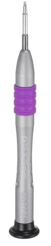 QUARKZMAN Tournevis Précision Torx T5 Magnétique Étoile 6 Pointes Mini Stylo Style Tournevis Avec Manche Anti-Dérapant Pour Lunettes Montre Ordinateur Portable Électronique, Violet