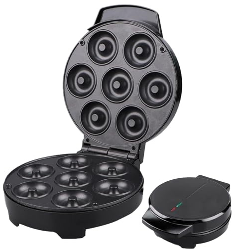 Ruwshuuk Machine à Donuts - Gadgets de Cuisine Anti-adhésifs à Poignée Anti-brûlure - Appareil à Donuts pour la Maison,pour Maison Appartement Restaurant Gaufre Gâteau Dessert