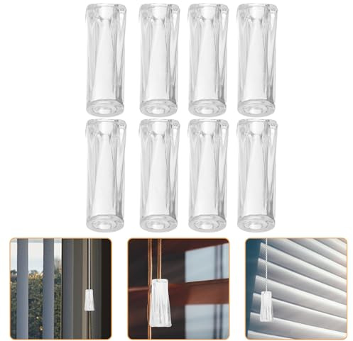 Alipis 20pcs Plastic Curtain Pull Cord Tassels with Soft Feel and Ergonomic Design, Decorative Window Blind Accessories for Indoor Curtains and Ceiling Fans