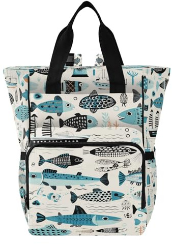 Ttgoth Sac à dos à langer étanche avec porte-biberons isothermes, sac à dos de voyage multi-poches avec sangles de poussette pour maman et papa