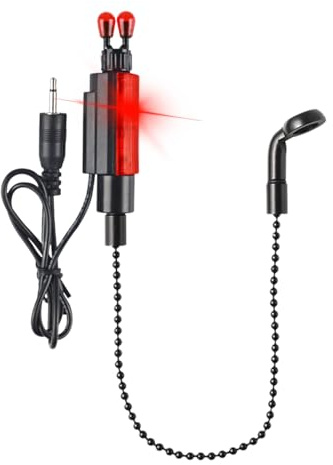 Allarme per canne da pesca, indicatore di morso della canna da R, allarme di abboccata con suono, allarme per pesci portatile impermeabile per la notte, pratiche campane di allarme per canna da pesca