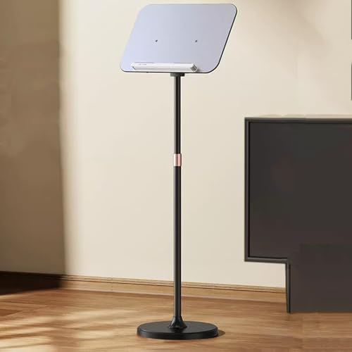 Supporto per lezioni regolabile in altezza, podio portatile ergonomico con pannello inclinabile di 180 gradi, base stabile per relatori degli insegnanti Presentazioni e conferenze, facile montaggio De