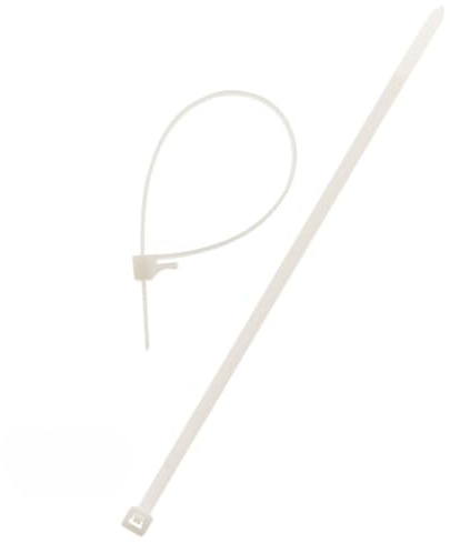 Zenitech - Set di 10 fascette riutilizzabili - 4,8×200mm - Trasparente