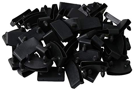 50 Stück schwarze Kunststoff-Lattenrost-Endkappen-Halter, Ersatz für das Haltebett