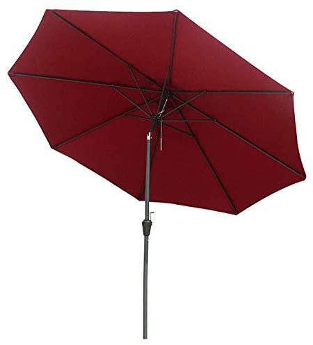 HXFAFA Sonnenschirm Sonnenschirm Marktschirm Gartenschirm Terrassenschirm Balkonschirm Rund 300cm/3m, UV-Schutz Sonnenschutz Wasserdicht - Mit 8 Stahlverstrebungen und Kurbel