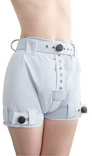 ABDL Strapazierfähige abschließbare Windelhöschen, Anti-Windelentfernung, Ault-Baby-Shorts mit Segufix-Verschlüssen, Rosa, Minze und Blau (Größe XS, Babyblau)