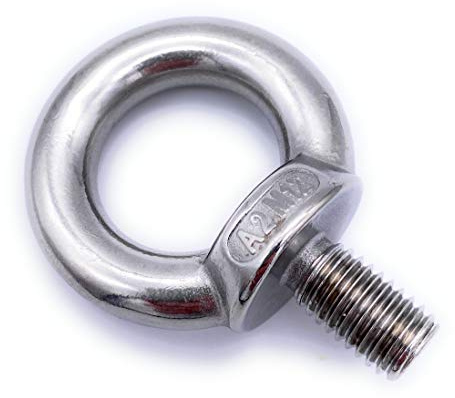 5 Stk. Ringschrauben Edelstahl V2A | M12 ähnl. DIN 580 [ Größe Wählbar M6 - M16 ] Augenschraube Oesenschraube Oesen mit Außengewinde Ringösen aus rostfreiem Stahl (A2, M12)