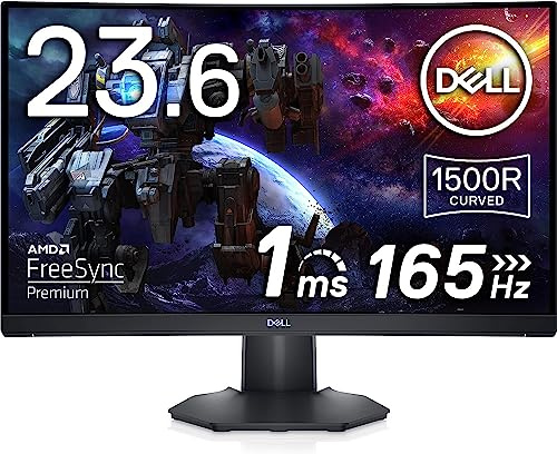 Dell Gaming Monitor, S2422HG, 23.6 Zoll, LED LCD, VA, 1ms, 165Hz, 350cd/m², Curved, DP, HDMI, Audio Out, AMD FreeSync, 3Jahre DELL Austauschservice, Schwarz