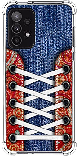 Tumundosmartphone Coque Silicone Anti-Chocs pour Samsung Galaxy A52/A52 5G Design Dessins - Chaussures 11