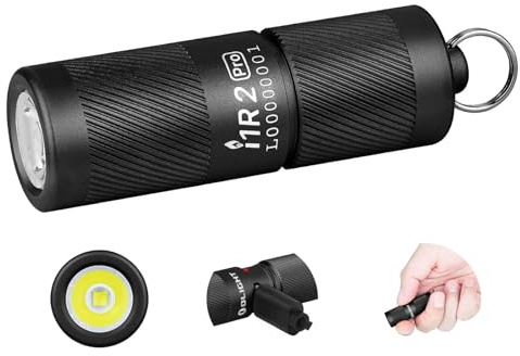 OLIGHT I1R 2 Pro Eos 180 Lumens EDC Rechargeable Keychain Flashlight, Powered by Built-in Rechargeable Battery with Type-C USB Cable, Slim Mini Handheld Light for Everyday Carry (Black)