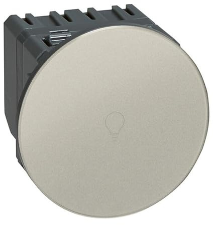Interrupteur ou va-et-vient Céliane Surface -Tactile - Avec neutre - 1000W - Titane