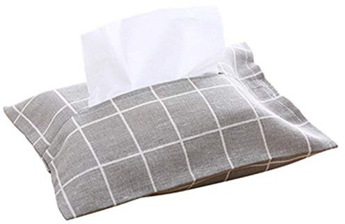 TSTSM Estuche Cosmético De Algodón Y Lino Caja para Estuche Cosmético Caja De Pañuelos Caja De Cosméticos Dispensador De Pañuelos Caja De Pañuelos Gris-Grau