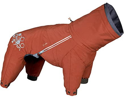 Hurtta Mudventure Overall ECO, Hunderegenmantel, Wasserdicht, Cinnamon-Orange, 30S