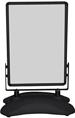 Display Genie Spring Waterbase Pavement Sign with Aluminium Clip Frame – Poster Display Stand – Ideal for Entrances, Retail Spaces & Car Parkking (Black) (A0)
