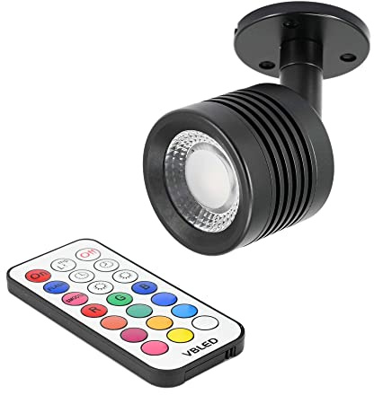 VBLED Decken-Spot LED Wand-/Deckenleuchte 12V 7W RGBW mit IR Fernbedienung