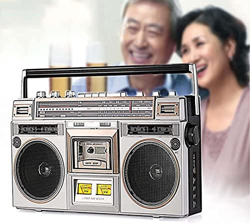 DPDZSW Cassette Boombox Retro, Reproductor De Casete Portátil, Bluetooth Boombox, Grabadora De Casete Estilo Años 80, Altavoz Y Micrófono Integrados