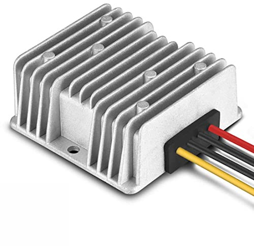 Greluma 1 Stück DC 8V-40V auf 12V 5A 60W Automatischer Step-Up-Down-Spannungsregler-Konverter, IP68 wasserdichter DC-DC 12V-Spannungsstabilisator für Lüftermotor