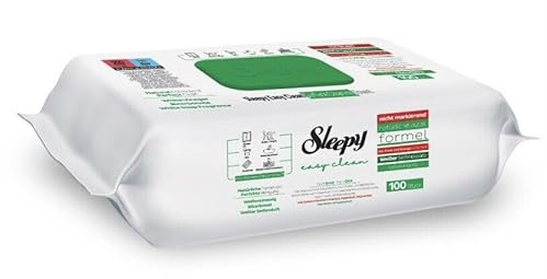 Generic Sleepy Easy Clean EXTRA Cleaning Towel, Cloths Wipe, Antibacterial, Extra Large and Strong, Vegan (White Soap Frangrance), 12 x 22 cm, 100 count