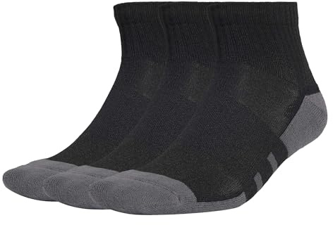adidas Unisex Essentials Climacool Quarter 3Pp Socks, Black/Grey Six, 8.5-10