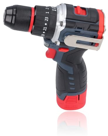 Taladro Inalámbrico 18V, Juego de Taladro Eléctrico Portátil sin Escobillas, Batería y Cargador Incluidos, Gran Torsión de 80Nm