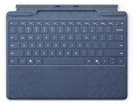 Microsoft Surface Pro Keyboard with Slim Pen Storage | Sapphire | Compatible with Surface Pro Copilot +, Surface Pro 9, or Surface Pro 8