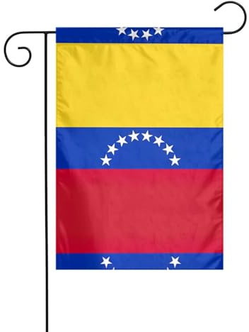Bandera de Venezuela para jardín de 12 x 18 pulgadas, pequeña bandera de jardín para exterior, bandera de jardín de primavera para decoración al aire libre