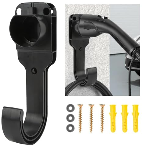 VOBOR Typ 2 Wallbox Kabelhalterung,EV Charger Ladekabel Halterung,Typ 2 Wandhalter Kompatibel mit EU-konformen Typ 2 Ladestecker für Elektroauto
