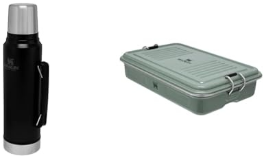 Stanley Classic Legendary Thermosflasche 1L & Useful Classic Box 1.2L - Spülmaschinenfest - Lunchbox aus Edelstahl - Stapelbare Sandwich-Box - BPA-Frei - Sicherer Verschluss