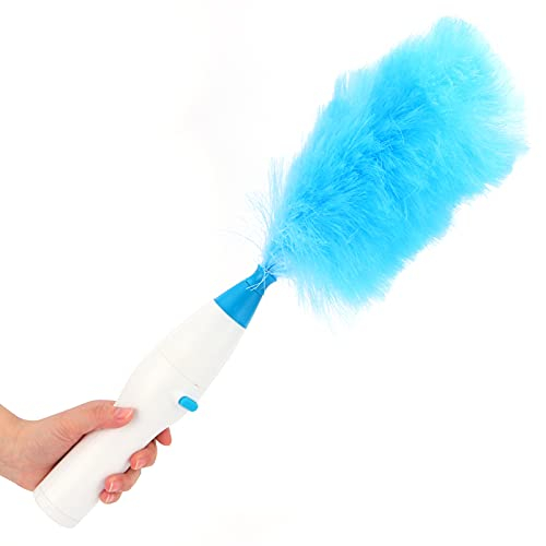 Spolverino, pulitore telescopico girevole, strumento elettrico per la pulizia della polvere per uso domestico (tipo di batteria: 2 batterie AA richieste)