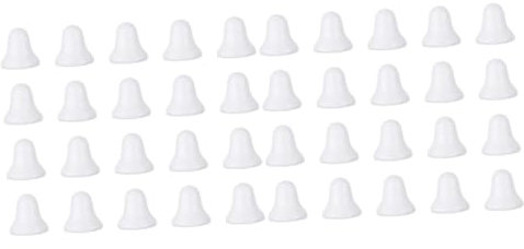 DIYEAH 40 STK Blase Glocke weihnachtsdeko weihnachtsbasteln Christmas décor Bastelschaumkugel Mini-Weihnachtsglocken Christbaumschmuck Jingle-Glocken-Anhänger zum Selbermachen Weiß