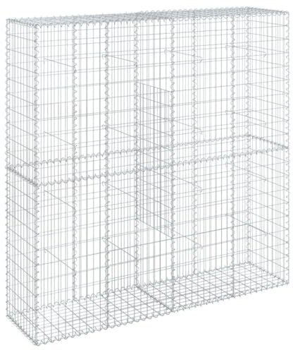 vidaXL Gabion with Lid 200 x 50 x 200 cm Galvanised Iron