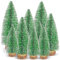 Árbol de Navidad Artificial de 9 Piezas, Mini árbol de Navidad, Mini árbol de Navidad con Base de Madera, Adecuado para Fiestas navideñas, decoración de Mesa, Manualidades navideñas 10/15/20 cm