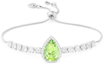 Linawe Edelstein Diamanten Armband Damen, Glitzer Armkette Schmuck, Kristall Damenarmband Jewelry, Tennisarmband, Erhältlich in 14-karätigem Gold-, Roségold- und Silbertönen