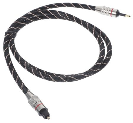 CONGARTENO Optical Fiber Cable for Audio Digital Audio Extension Cable Spdif Tv Connection Long Zinc Alloy Pvc Mesh
