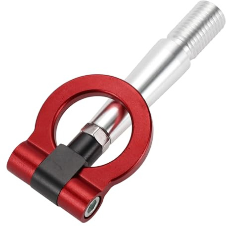 Hihaha Gancio di Traino per Mitsubishi Lancer Evo X 10 08-16 1 Pezzo | Materiale: Metallo, Colore: Rosso, Dimensione: 23.5cm, Installazione a Vite Diretta, Traina in Sicurezza.