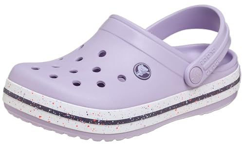 Crocs Unisexe Enfant Crocband Speckled Band Clog K Sabots, Lavender, 34/35 EU