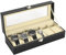 Dyaucwpo Caja Relojes con 6 Compartimentos, Estuche para Relojes con Tapa de Cristal, Estuche Relojes Hombre, Organizador de Relojes, Regalo para Hombre, para Cumpleaños Día Del Padre Navidad, Negro