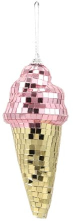 NAMOARLY Disco Ball Decoration Not Easy to Break Or Deform Made of Glass Ice Cream Shaped, Unique and Attention-Grabbing Style for Disco Party Decorations for Weddings and Festivals