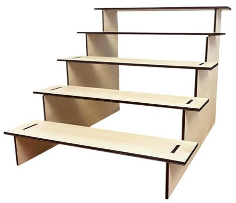 yakermur Risers Display Shelf - Countertop Flowerpot Storage Shelf With 5-Tier - Home Decoration Display Stand for Cupcakes, Toys, Figurines, Book