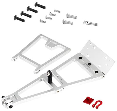 BELOWSYALER Pratico rimorchio cingolato accessorio per appassionati di esterni Set di rimorchio per 1/10 Crawler robusto e pratico gancio di traino
